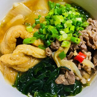 冬瓜入りきつね肉わかめうどん